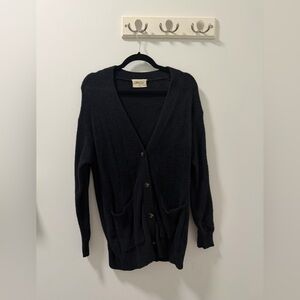 Aritzia Wilfred Free Black Button-Up Cardigan